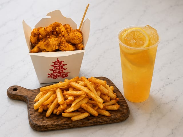 Fries + Popcorn Chicken + Drink.