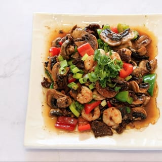 Beef & Shrimp W/ Mushrooms